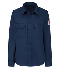 Women's Midweight Flame-Resistant Dress Uniform Shirt - SLU3 - Navy