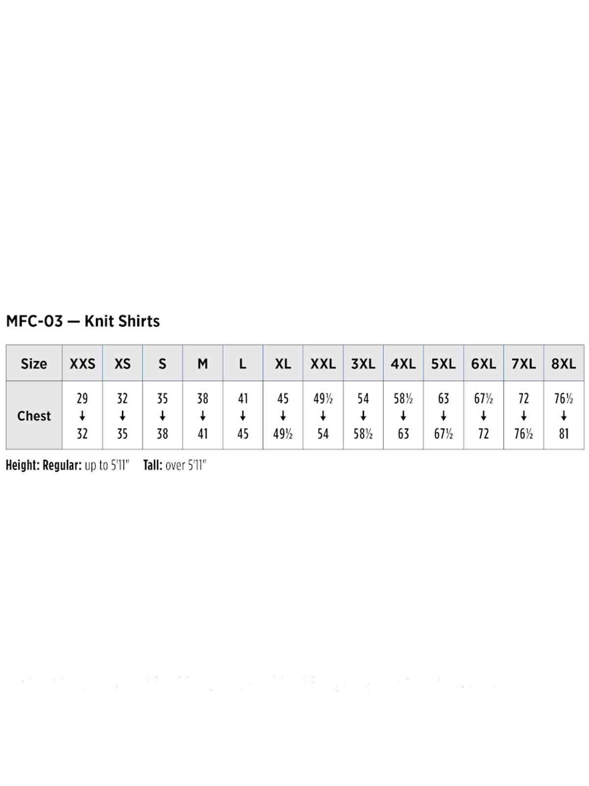 SIZECHART