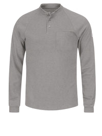 Men's Flame-Resistant Henley Shirt - SML2 - Grey