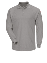 Men's Classic Lightweight Flame-Resistant Long Sleeve Polo - SMP2 - Grey