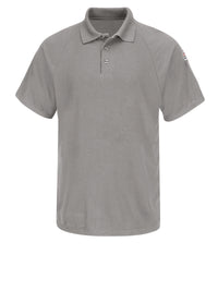 Men's Classic Lightweight Flame-Resistant Short Sleeve Polo - SMP8 - Grey