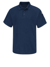Men's Classic Lightweight Flame-Resistant Short Sleeve Polo - SMP8 - Navy
