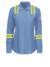 Women's Flame-Resistant Enhanced Visibility Shirt - SMS5 - Light Blue