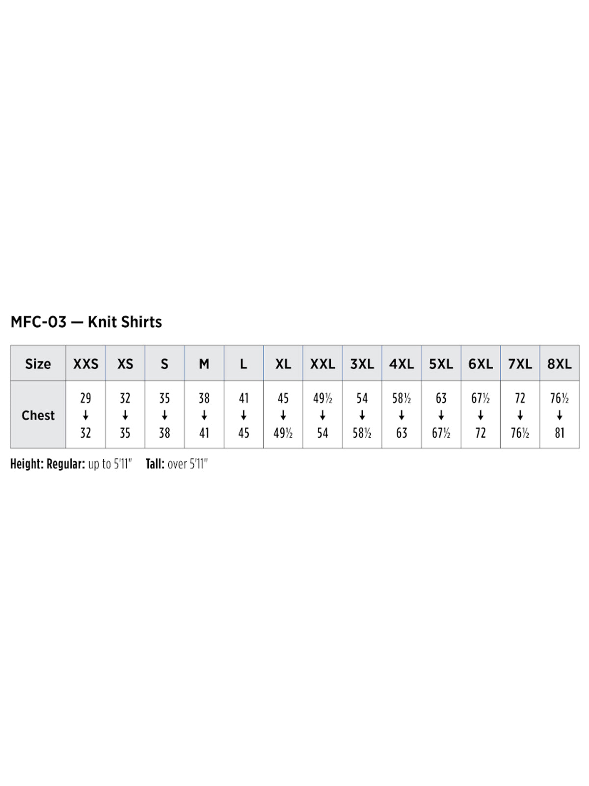 SIZECHART