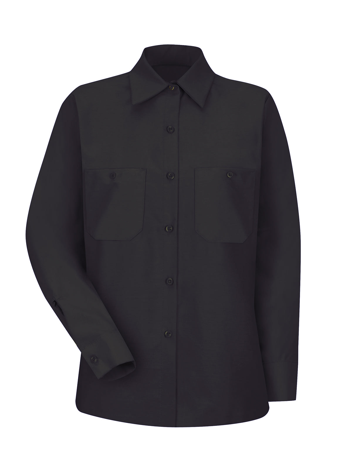 Women's Long Sleeve Industrial Work Shirt - SP13 - Black