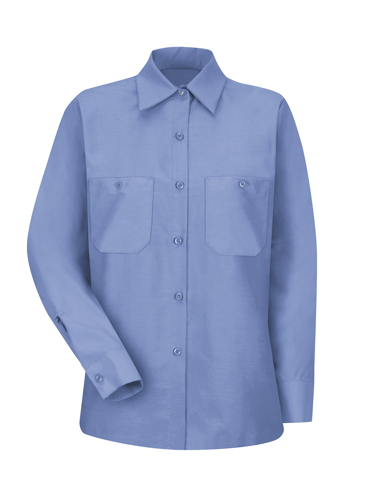 Women's Long Sleeve Industrial Work Shirt - SP13 - Light Blue