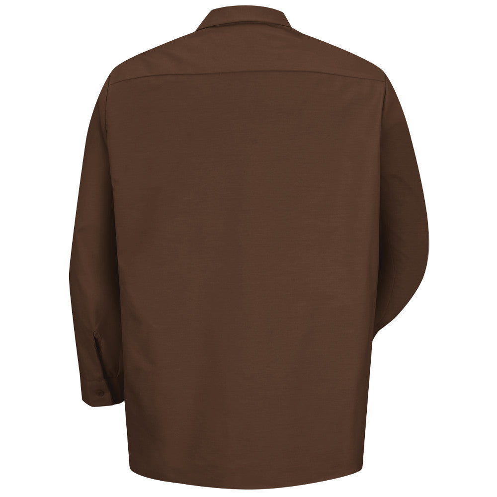 Men's Long Sleeve Industrial Work Shirt - SP14 - Chocolate Brown