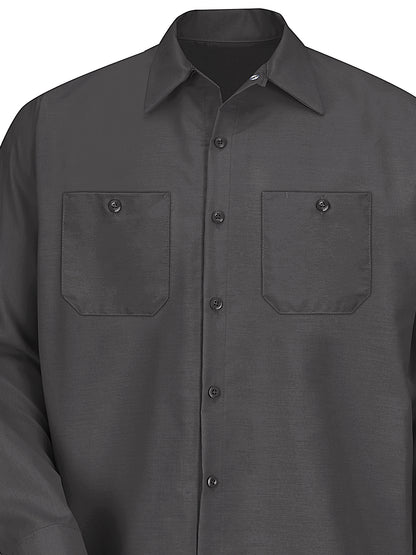 Men's Long Sleeve Industrial Work Shirt - SP14 - Charcoal