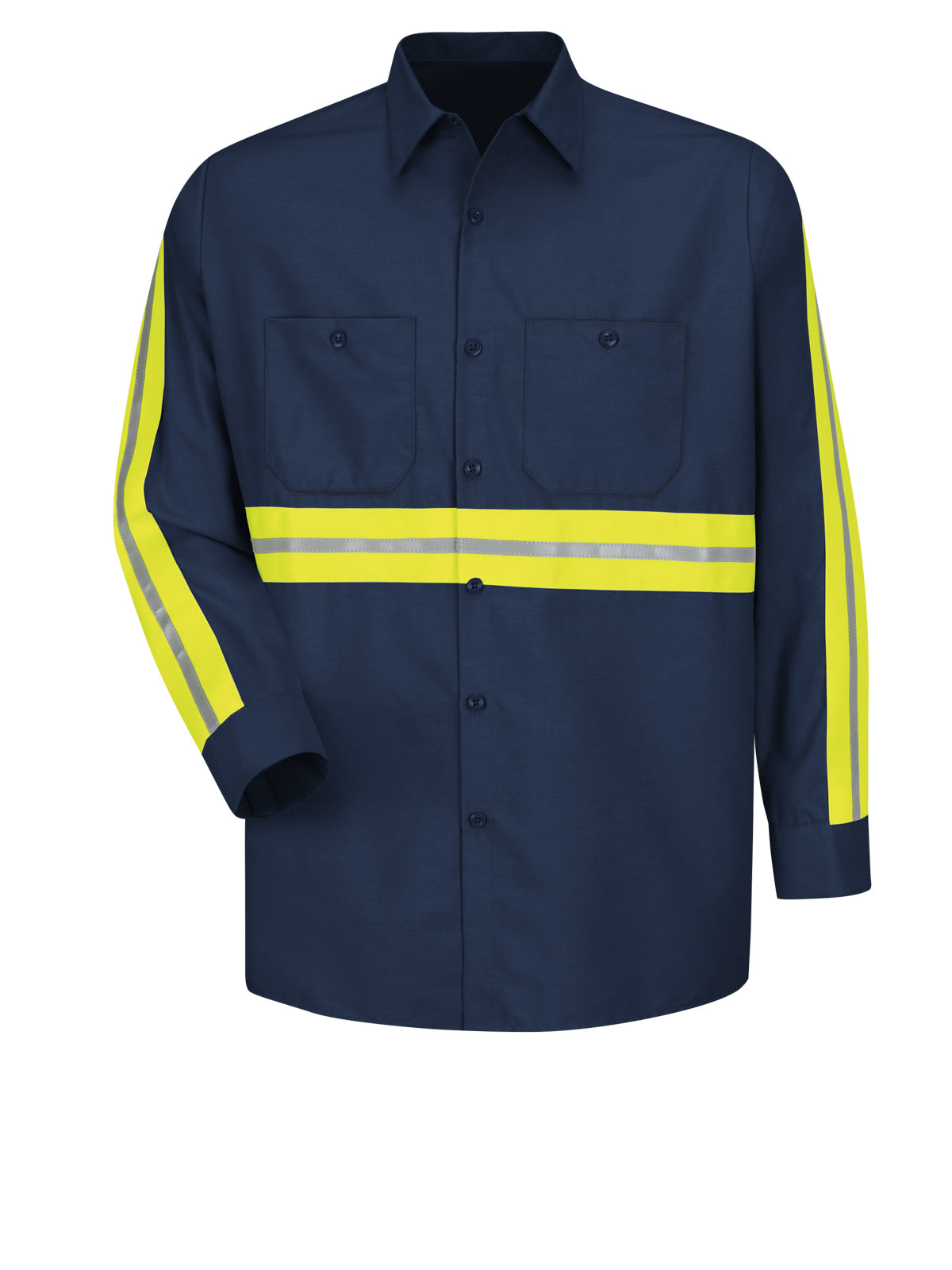 Men's Long Sleeve Industrial Work Shirt - SP14 - Enhanced Navy