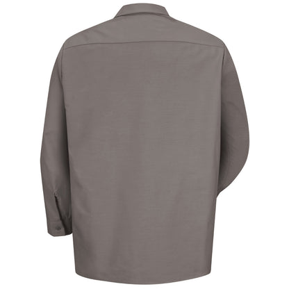 Men's Long Sleeve Industrial Work Shirt - SP14 - Grey