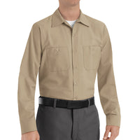 Men's Long Sleeve Industrial Work Shirt - SP14 - Khaki