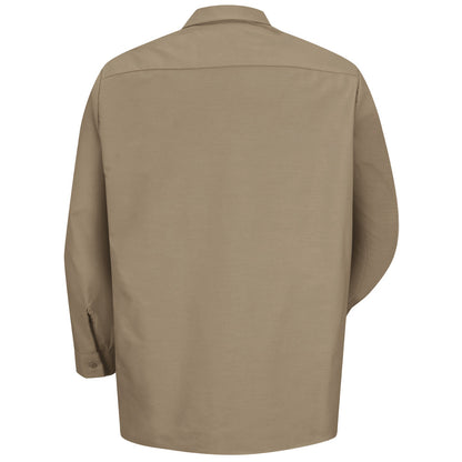 Men's Long Sleeve Industrial Work Shirt - SP14 - Khaki