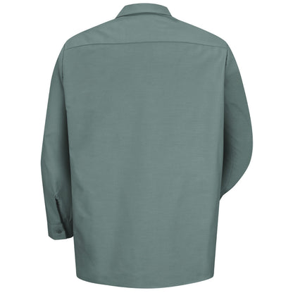 Men's Long Sleeve Industrial Work Shirt - SP14 - Light Green