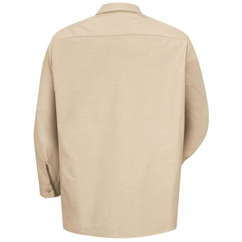 Men's Long Sleeve Industrial Work Shirt - SP14 - Light Tan