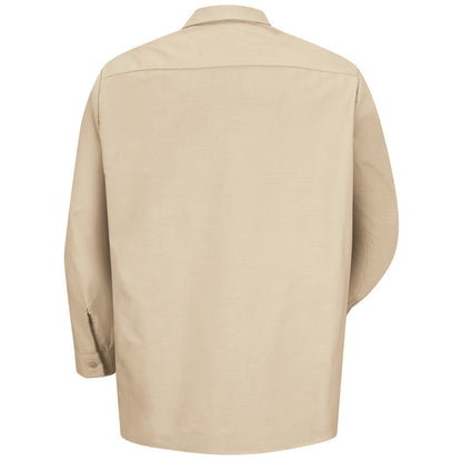 Men's Long Sleeve Industrial Work Shirt - SP14 - Light Tan