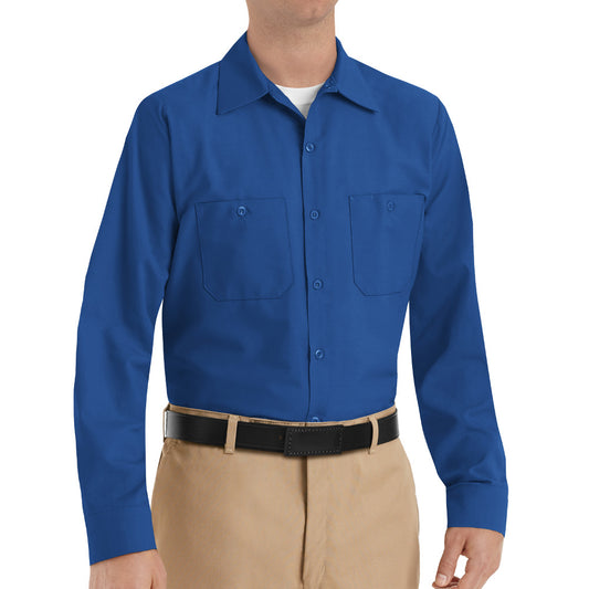 Men's Long Sleeve Industrial Work Shirt - SP14 - Royal Blue