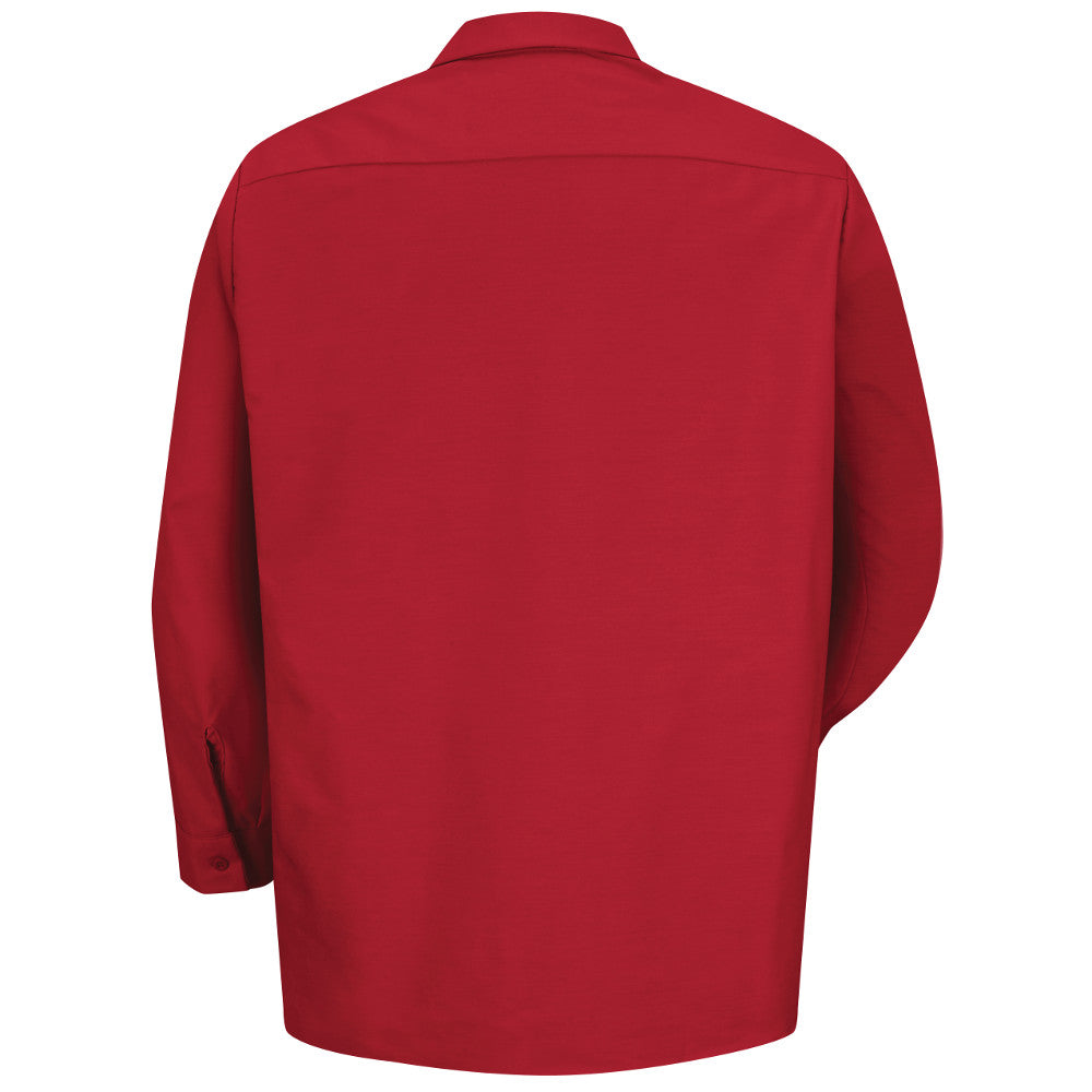 Men's Long Sleeve Industrial Work Shirt - SP14 - Red