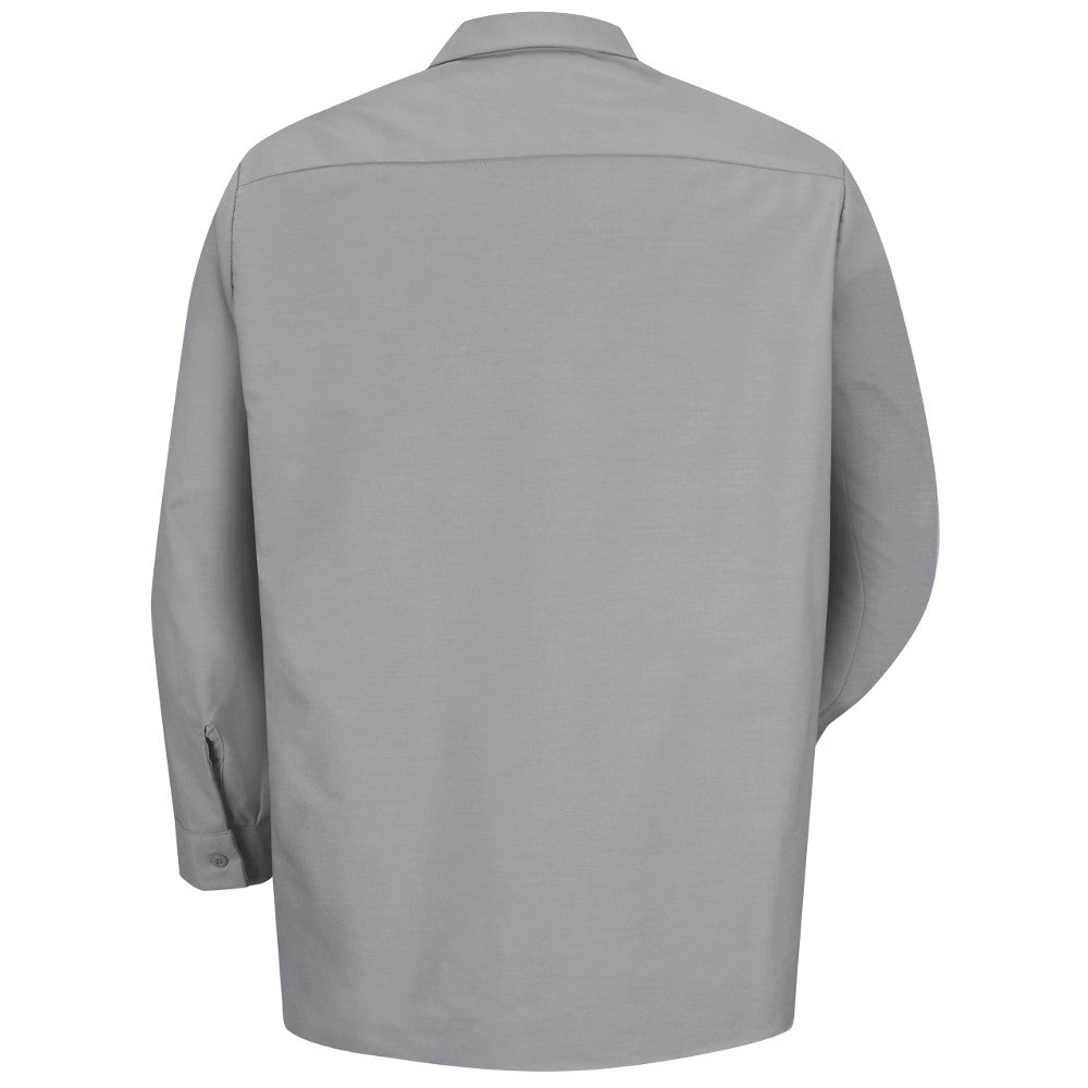 Men's Long Sleeve Industrial Work Shirt - SP14 - Silver Grey