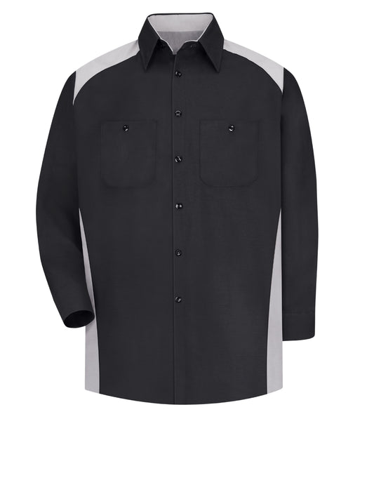 Men's Long Sleeve Motorsports Shirt - SP18 - Black / Grey