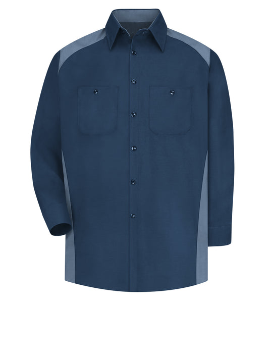 Men's Long Sleeve Motorsports Shirt - SP18 - Navy / Postman Blue