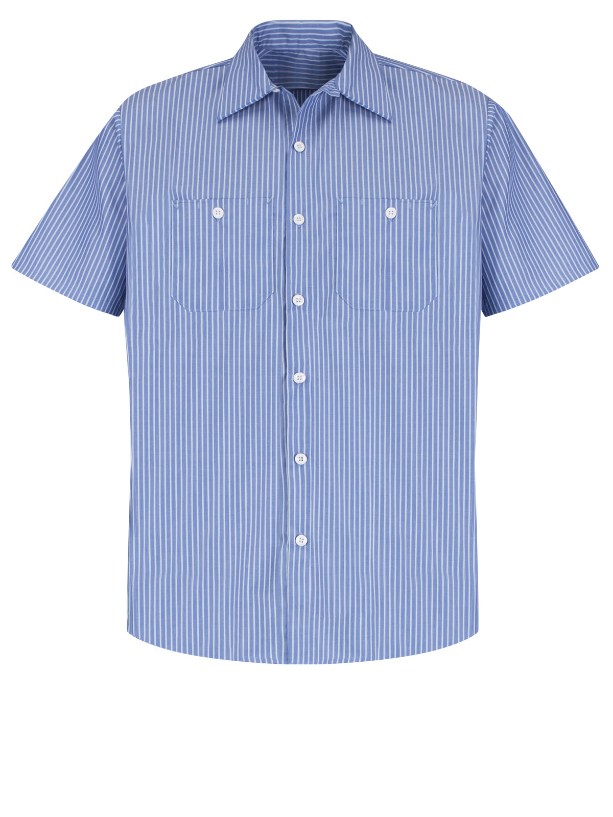 Men's Short Sleeve Striped Work Shirt - SP20 - GM Blue/White Stripe