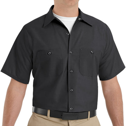 Men's Short Sleeve Industrial Work Shirt - SP24 - Black