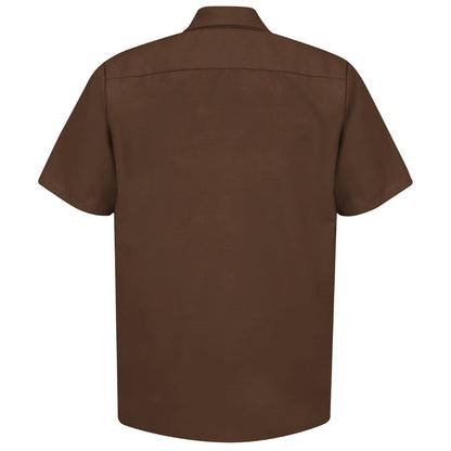 Men's Short Sleeve Industrial Work Shirt - SP24 - Chocolate Brown