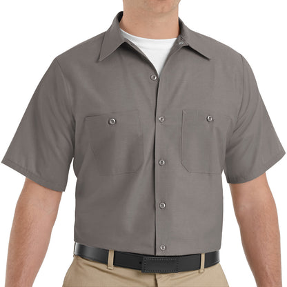 Men's Short Sleeve Industrial Work Shirt - SP24 - Grey