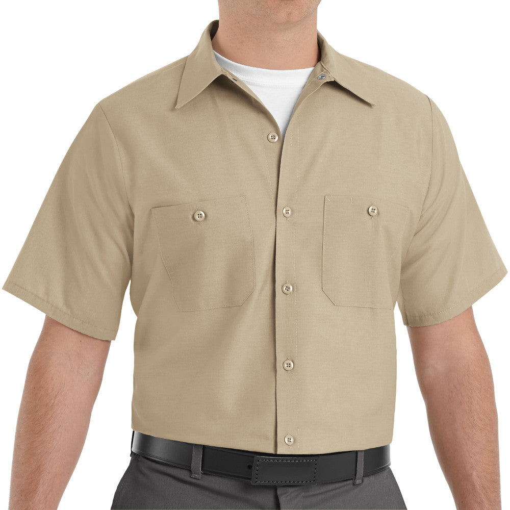 Men's Short Sleeve Industrial Work Shirt - SP24 - Khaki