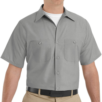 Men's Short Sleeve Industrial Work Shirt - SP24 - Light Grey