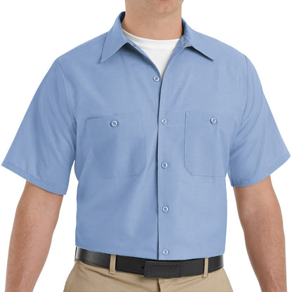 Men's Short Sleeve Industrial Work Shirt - SP24 - Light Blue