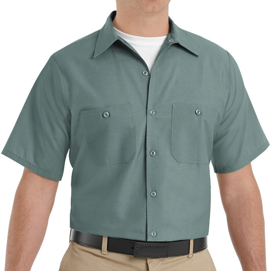 Men's Short Sleeve Industrial Work Shirt - SP24 - Light Green