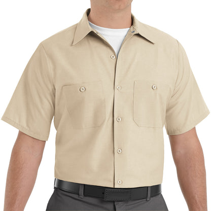 Men's Short Sleeve Industrial Work Shirt - SP24 - Light Tan