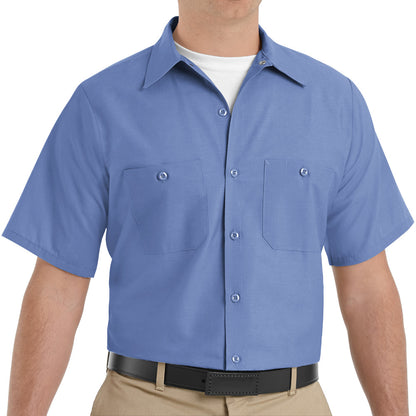 Men's Short Sleeve Industrial Work Shirt - SP24 - Petrol Blue