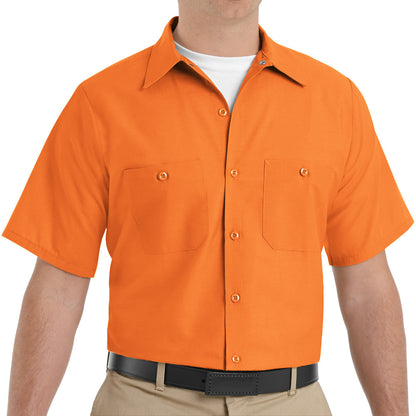 Men's Short Sleeve Industrial Work Shirt - SP24 - Orange