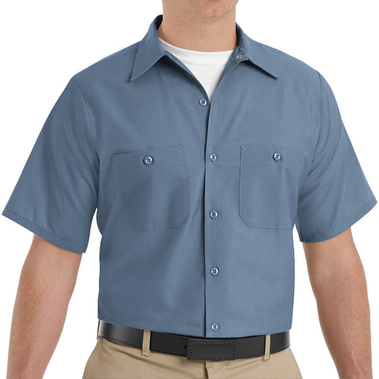 Men's Short Sleeve Industrial Work Shirt - SP24 - Postman Blue