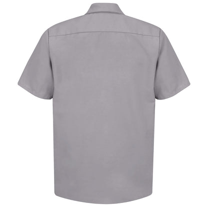 Men's Short Sleeve Industrial Work Shirt - SP24 - Silver Grey