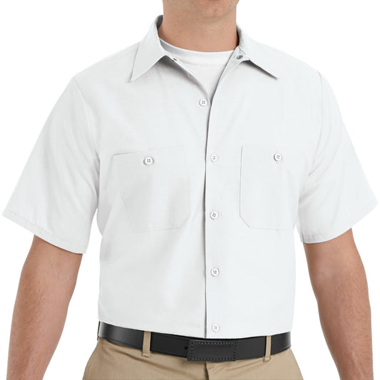 Men's Short Sleeve Industrial Work Shirt - SP24 - White