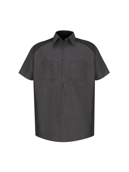 Men's Short Sleeve Motorsports Shirt - SP28 - Charcoal/Black