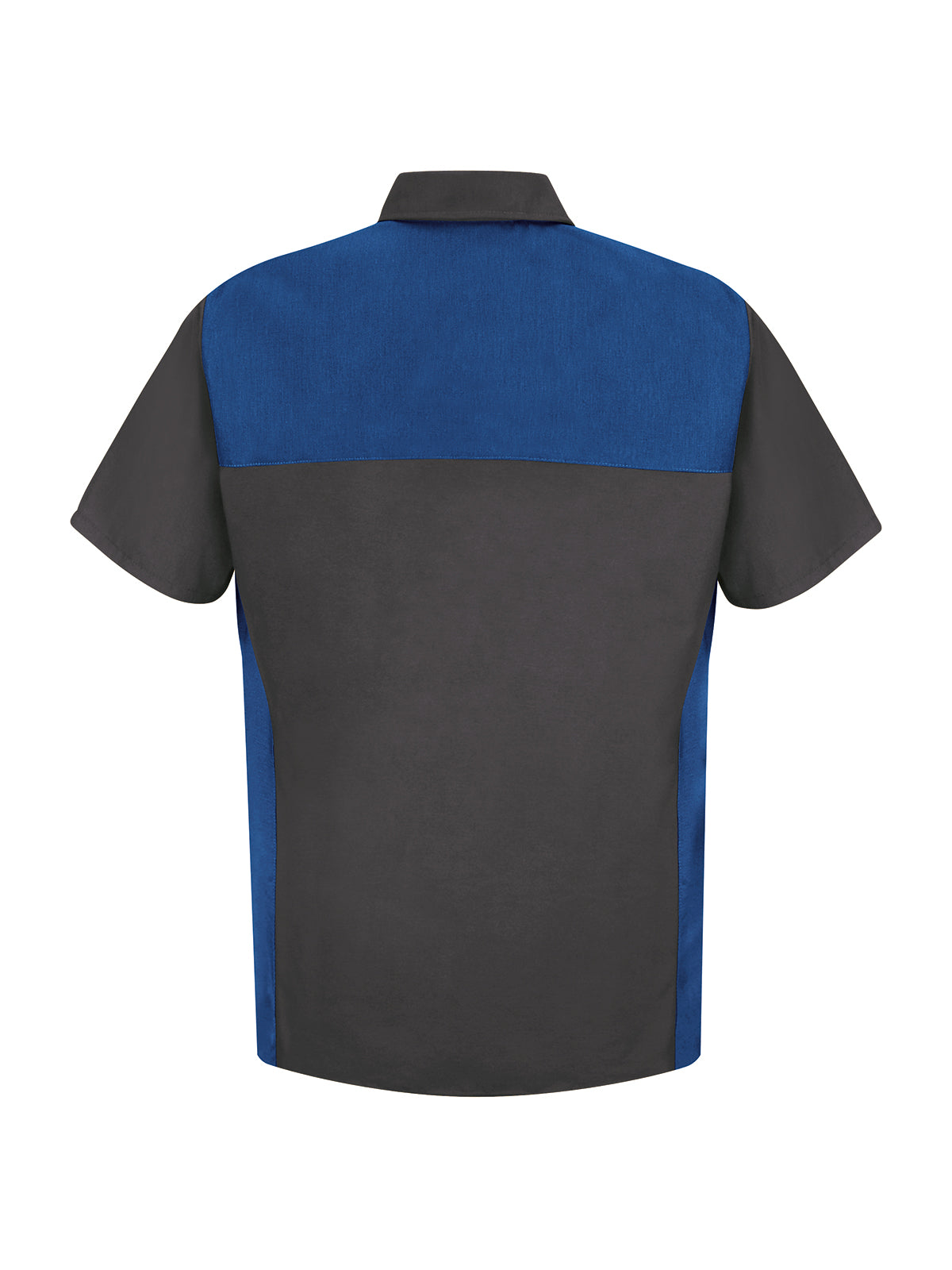 Men's Short Sleeve Motorsports Shirt - SP28 - Charcoal / Royal Blue