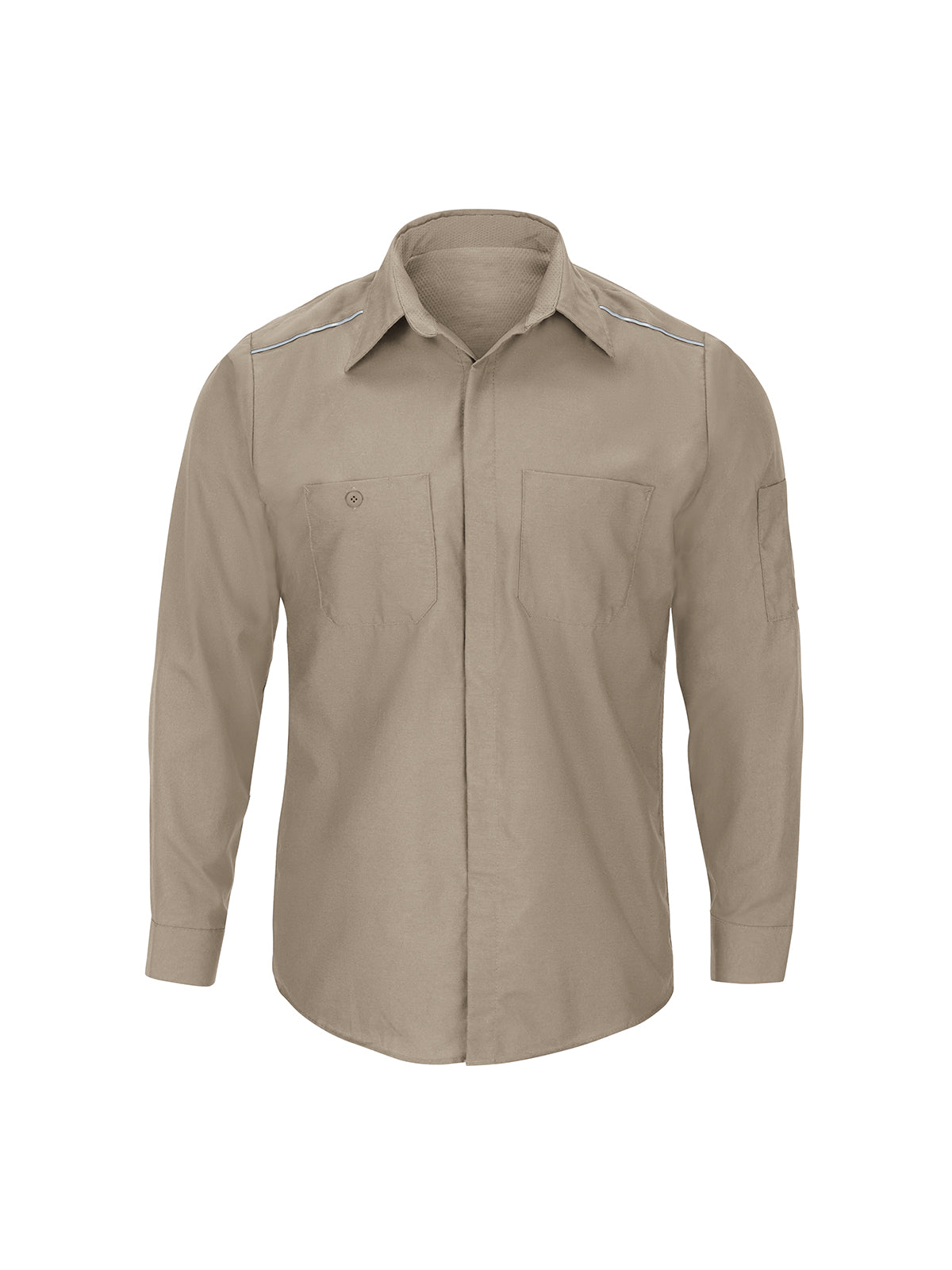 Men's Long Sleeve Pro Airflow Work Shirt - SP3A - Khaki