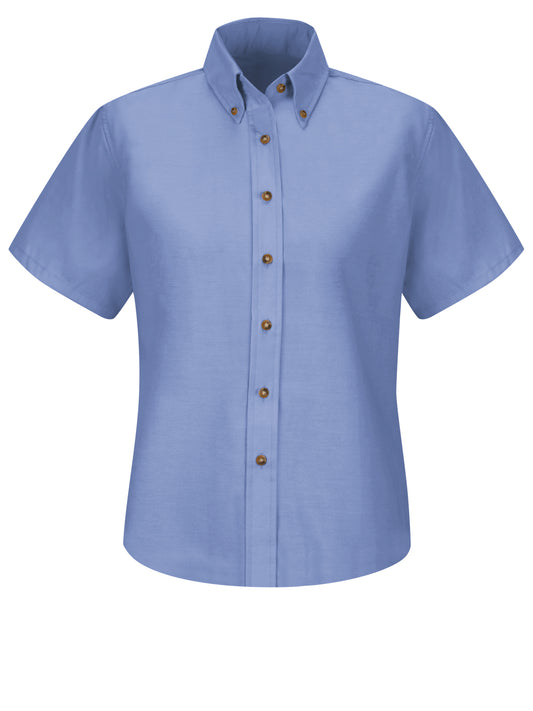 Women's Short Sleeve Poplin Dress Shirt - SP81 - Light Blue