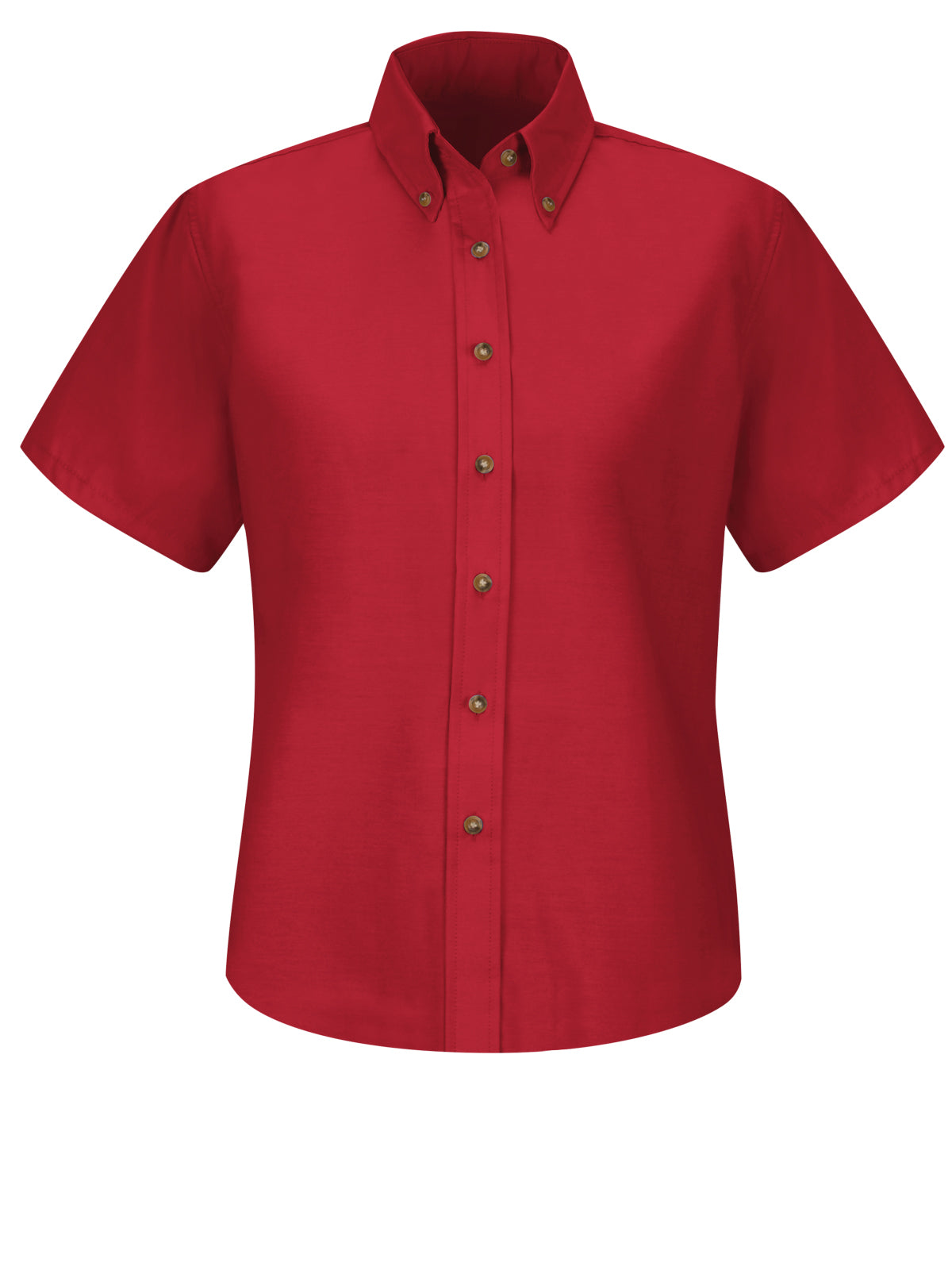 Women's Short Sleeve Poplin Dress Shirt - SP81 - Red