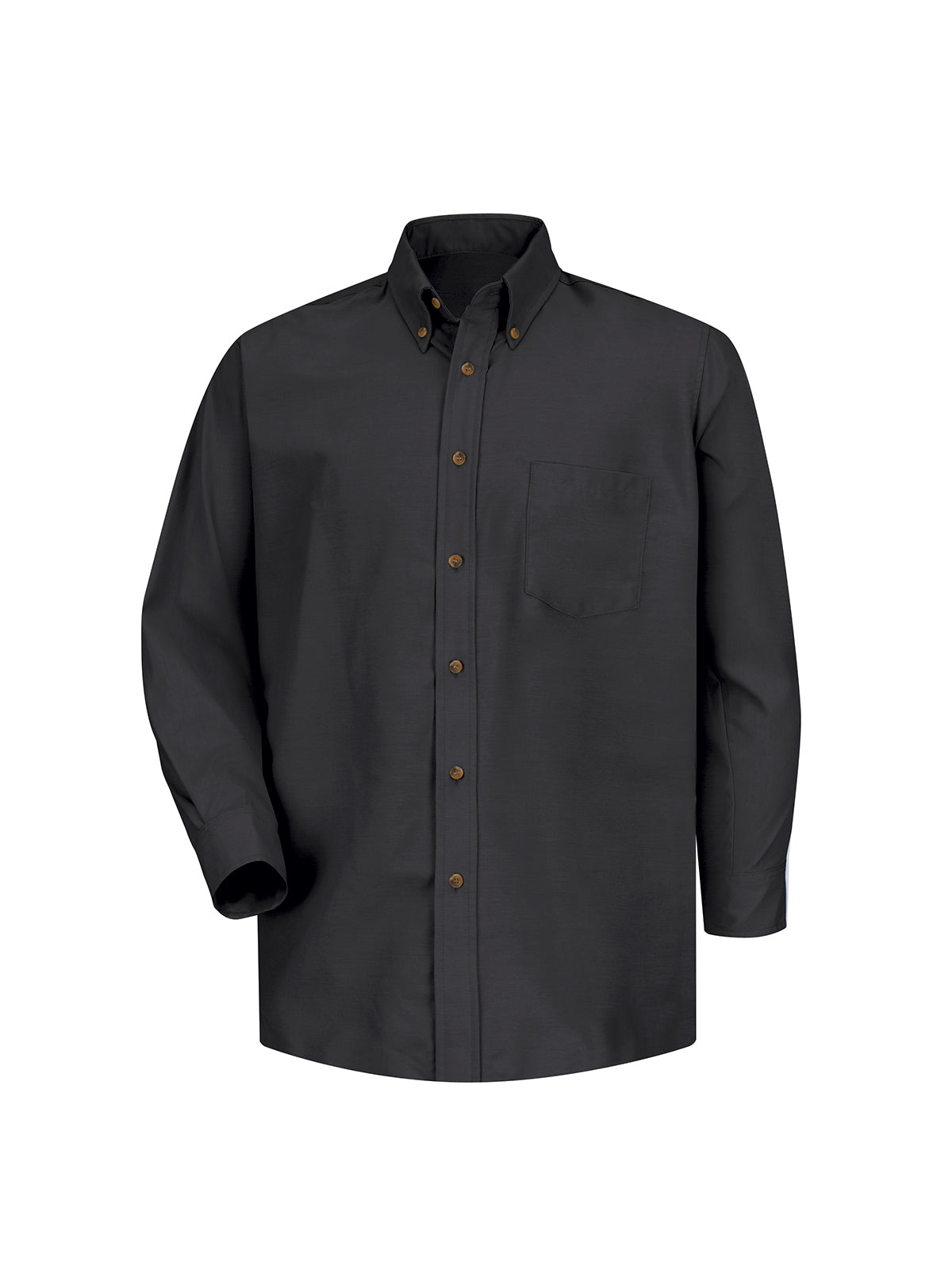 Men's Long Sleeve Button Down Poplin Shirt - SP90 - Black