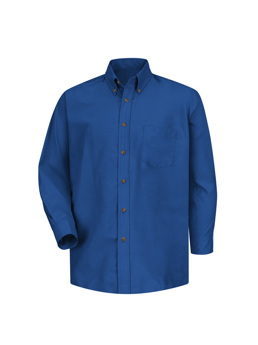 Men's Long Sleeve Button Down Poplin Shirt - SP90 - Royal Blue