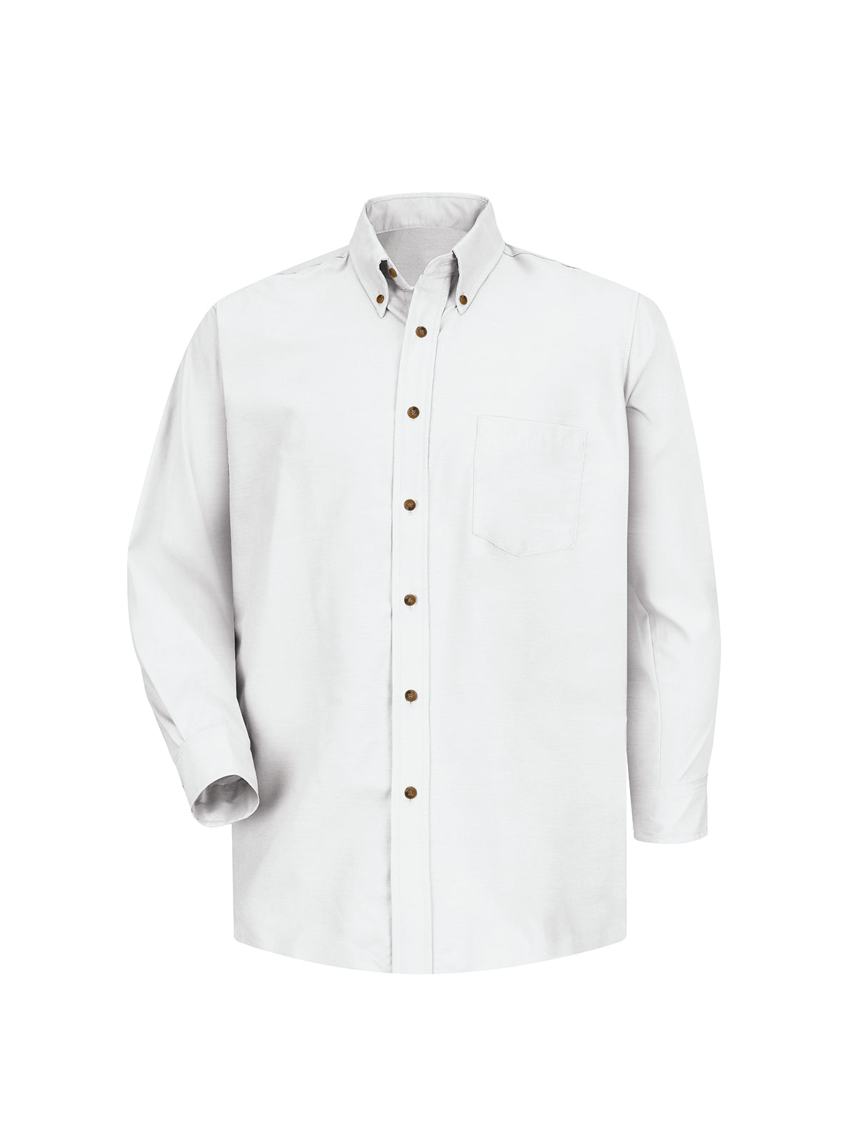 Men's Long Sleeve Button Down Poplin Shirt - SP90 - White