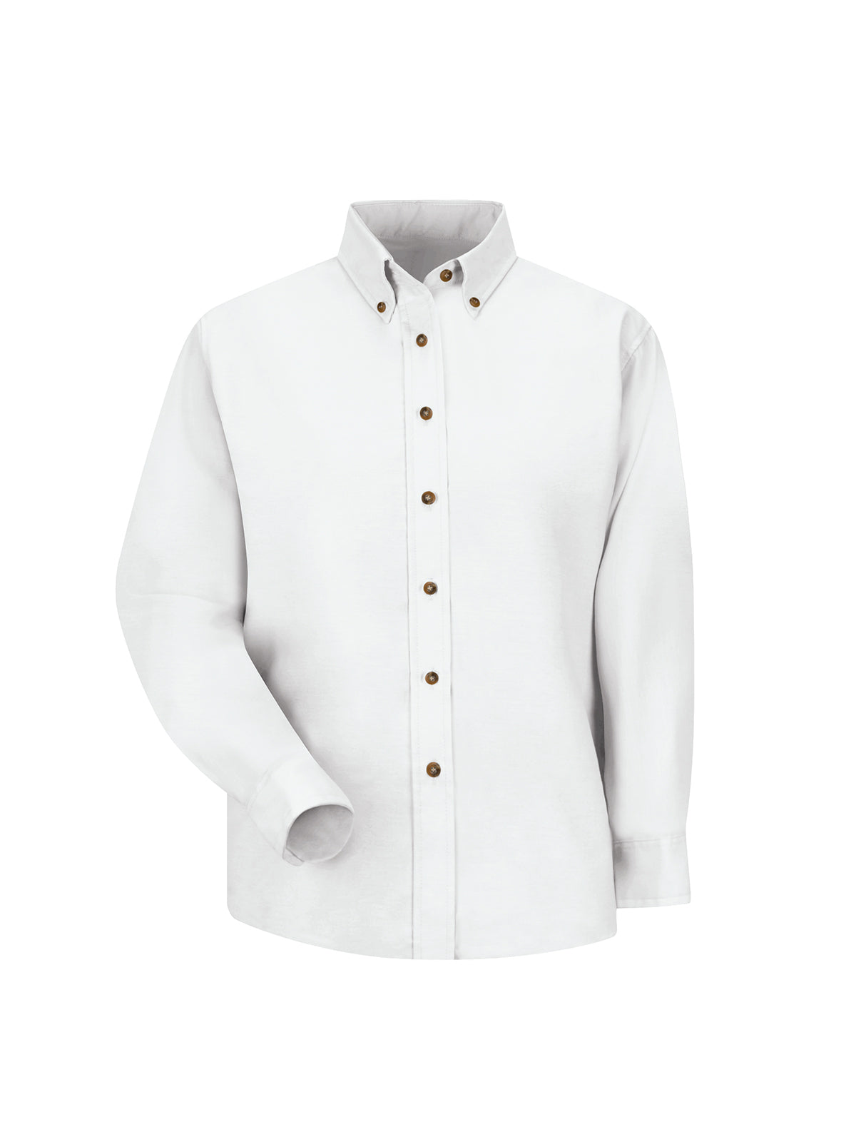 Women's Long Sleeve Button Down Dress Shirt - SP91 - White