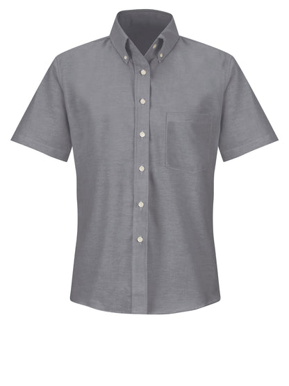 Women's Short Sleeve Executive Oxford Dress Shirt - SR61 - Grey