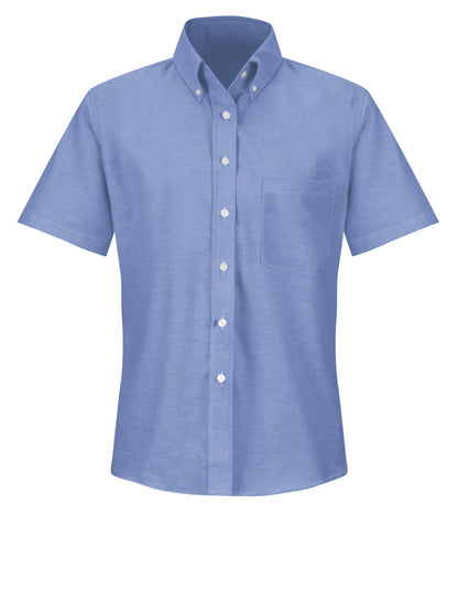 Women's Short Sleeve Executive Oxford Dress Shirt - SR61 - Light Blue