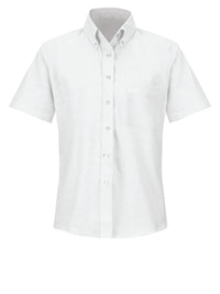 Women's Short Sleeve Executive Oxford Dress Shirt - SR61 - White